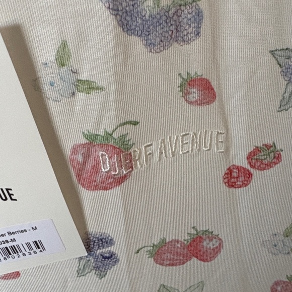 Djerf Avenue White Cherry and Berry Print Pajama Set - Picture 5 of 7